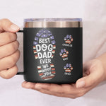 I Woof You Every Day - Dog Personalized Custom 14oz Stainless Steel Tumbler With Handle - Gift For Dad, Dog Lovers