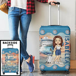 Just A Girl Who Loves Cruising - Travel Personalized Custom Luggage Cover - Holiday Vacation Gift, Gift For Cruise Lovers, Women