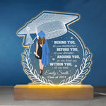 Forever My Little Girl - Family Personalized Custom Shaped 3D LED Light - Graduation Gift For Daughter, Granddaughter, Sisters