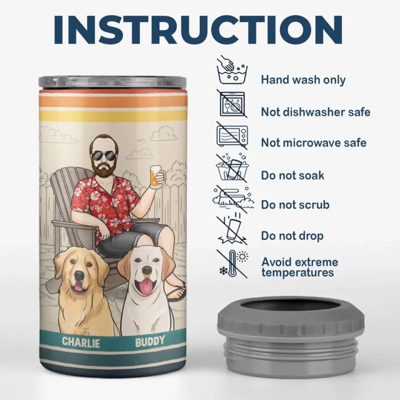 Dogs Solve Most Of My Problems - Dog Personalized Custom 4 In 1 Can Cooler Tumbler - Father's Day, Gift For Pet Owners, Pet Lovers