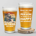 Good Mood Is Sponsored By Retirement And Beer - Personalized Custom Beer Glass - Appreciation, Retirement Gift For Coworkers, Husband, Dad