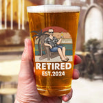 Good Mood Is Sponsored By Retirement And Beer - Personalized Custom Beer Glass - Appreciation, Retirement Gift For Coworkers, Husband, Dad