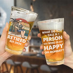 Good Mood Is Sponsored By Retirement And Beer - Personalized Custom Beer Glass - Appreciation, Retirement Gift For Coworkers, Husband, Dad