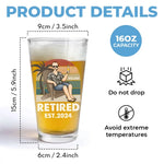 Good Mood Is Sponsored By Retirement And Beer - Personalized Custom Beer Glass - Appreciation, Retirement Gift For Coworkers, Husband, Dad