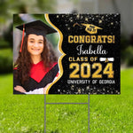 Custom Photo Congrats, You Did It - Family Personalized Custom Yard Sign - Graduation Gift For Family