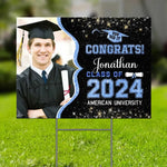 Custom Photo Congrats, You Did It - Family Personalized Custom Yard Sign - Graduation Gift For Family