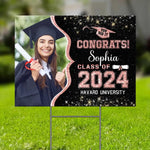 Custom Photo Congrats, You Did It - Family Personalized Custom Yard Sign - Graduation Gift For Family