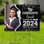 Custom Photo Congrats, You Did It - Family Personalized Custom Yard Sign - Graduation Gift For Family