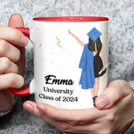 A New Me Starts With A New Journey - Family Personalized Custom Accent Mug - Graduation Gift For Daughter, Sisters, Friends