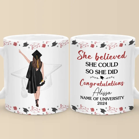 I Finally Graduated - Family Personalized Custom Mug - Graduation Gift For Daughters, Sisters, Graduates