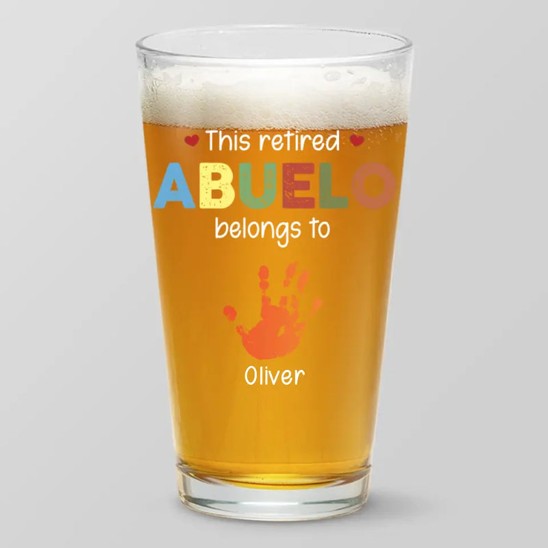Being A Great Father Is Like Shaving - Family Personalized Custom Beer Glass - Father's Day, Gift For Dad, Grandpa
