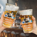 I Used To Work With Absolute Legends - Personalized Custom Beer Glass - Appreciation, Retirement Gift For Coworkers