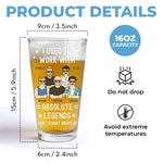I Used To Work With Absolute Legends - Personalized Custom Beer Glass - Appreciation, Retirement Gift For Coworkers