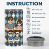 To Dad From The Reason You Drink - Family Personalized Custom 4 In 1 Can Cooler Tumbler - Father's Day, Gift For Dad, Grandpa