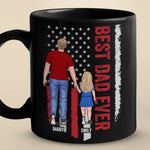 Having Someone To Love Is Family - Family Personalized Custom Black Mug - Father's Day, Gift For Dad