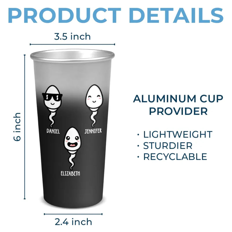 Children See Magic Because They Look For It - Family Personalized Custom Aluminum Changing Color Cup - Father's Day, Gift For Dad