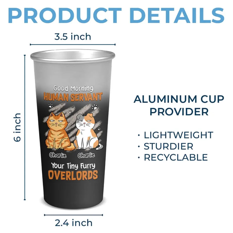 Thank You For Your Daily Snacks - Cat Personalized Custom Aluminum Changing Color Cup - Gift For Pet Owners, Pet Lovers