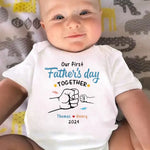 Life's Greatest Miracle Wrapped In A Blanket - Family Personalized Custom Baby Onesie - Father's Day, Baby Shower Gift, Gift For New Dads, Dad