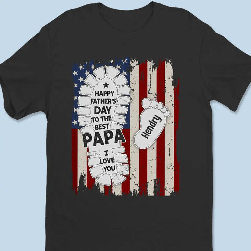 Happy Father's Day To The Best Dad - Family Personalized Custom Unisex T-shirt, Hoodie, Sweatshirt - 4th Of July, Father's Day, Gift For Dad, Grandpa