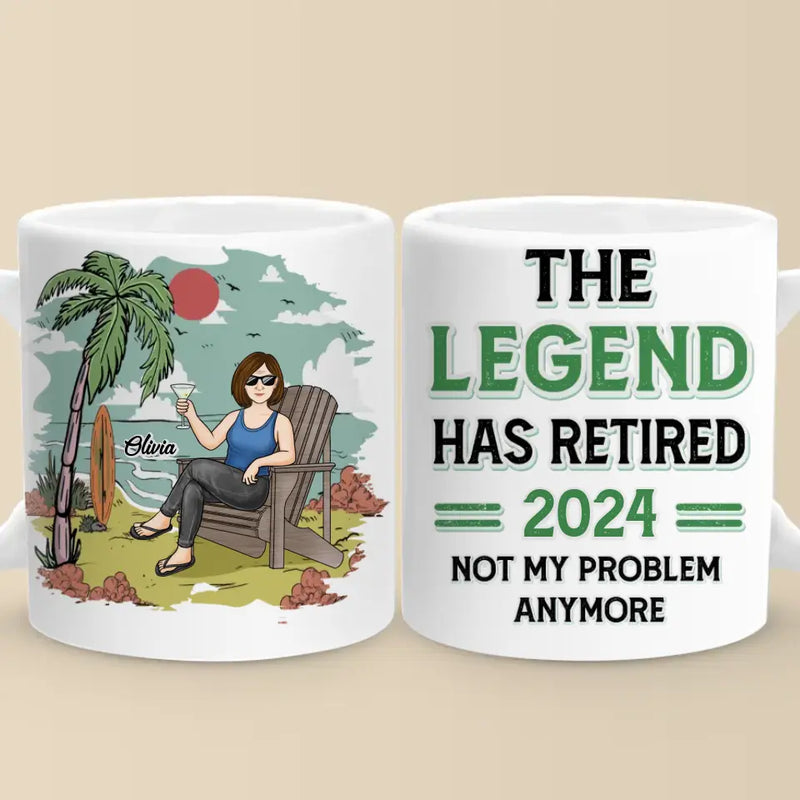 Not My Problem Anymore - Personalized Custom Mug - Appreciation, Retirement Gift For Coworkers, Work Friends, Colleagues