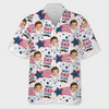 Custom Photo Hello I'm Here - Family Personalized Custom Unisex Tropical Hawaiian Aloha Shirt - Summer Vacation Gift, Gift For Family Members