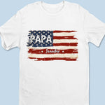 Proud To Be American - Family Personalized Custom Unisex T-shirt, Hoodie, Sweatshirt - Gift For Dad, Grandpa, Papa