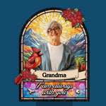 Custom Photo Always With You - Memorial Personalized Custom Garden Solar Light - Sympathy Gift For Grandma