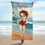 Summer Is The Season For Playful Adventures With Friends - Bestie Personalized Custom Beach Towel - Summer Vacation Gift, Birthday Pool Party Gift For Best Friends, Sisters, BFF