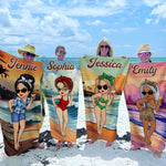 Summer Is The Season For Playful Adventures With Friends - Bestie Personalized Custom Beach Towel - Summer Vacation Gift, Birthday Pool Party Gift For Best Friends, Sisters, BFF