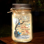 They Fly Beside Us Everyday - Memorial Personalized Custom Mason Jar Light - Sympathy Gift For Family