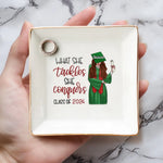 Dream Big, Achieve Bigger - Family Personalized Custom Jewelry Dish - Graduation Gift For Daughter, Sisters, Graduates