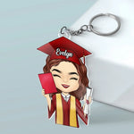 A Sweet Ending To A New Beginning - Family Personalized Custom Shaped Acrylic Keychain - Graduation Gift For Daughter, Sisters, Graduates