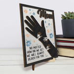 Your Love Ties Our Family Together - Family Personalized Custom 2-Layered Wooden Plaque With Stand - Gift For Mom, New Moms