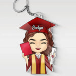 A Sweet Ending To A New Beginning - Family Personalized Custom Shaped Acrylic Keychain - Graduation Gift For Daughter, Sisters, Graduates