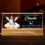 Custom Photo Your Wings Were Ready - Memorial Personalized Custom Acrylic Letters 3D LED Night Light - Sympathy Gift For Dog Lovers