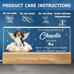 Custom Photo Your Wings Were Ready - Memorial Personalized Custom Acrylic Letters 3D LED Night Light - Sympathy Gift For Dog Lovers