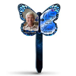 Custom Photo Your Wings Were Ready But My Heart Was Not - Memorial Personalized Custom Stain Glass Style Acrylic Garden Stake - Sympathy Gift For Family