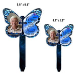 Custom Photo Your Wings Were Ready But My Heart Was Not - Memorial Personalized Custom Stain Glass Style Acrylic Garden Stake - Sympathy Gift For Family