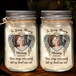 Custom Photo Forever In Our Hearts - Memorial Personalized Custom Mason Jar Light - Sympathy Gift For Family