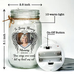 Custom Photo Forever In Our Hearts - Memorial Personalized Custom Mason Jar Light - Sympathy Gift For Family