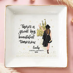 Be Proud Of This Moment, You Earned It - Family Personalized Custom Jewelry Dish - Graduation Gift For Daughter, Sister, Granddaughter