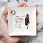 Dream Big And Just Go For It - Family Personalized Custom Jewelry Dish - Graduation Gift For Daughter, Sisters, Granddaughter