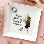 Be Proud Of This Moment, You Earned It - Family Personalized Custom Jewelry Dish - Graduation Gift For Daughter, Sister, Granddaughter