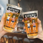 The Girls Are Drinking Again - Bestie Personalized Custom Beer Glass - Gift For Bestie, BFF, Sisters