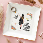 Congratulations On Graduating, We Are So Proud - Family Personalized Custom Jewelry Dish - Graduation Gift For Dad, Brothers, Sisters