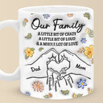 Our Family A Whole Lot Of Love - Family Personalized Custom 3D Inflated Effect Printed Mug - Gift For Family
