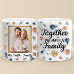 Custom Photo Family Where Love Never Ends - Family Personalized Custom 3D Inflated Effect Printed Mug - Gift For Family