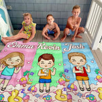Find Your Wild During Summer Vacation - Family Personalized Custom Beach Towel - Summer Vacation Gift For Kids
