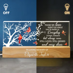 Your Light Will Never Fade - Memorial Personalized Custom Acrylic Letters 3D LED Night Light - Sympathy Gift For Family