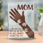 Your Hand Holds Our Tiny Hearts - Family Personalized Custom Rectangle Shaped Acrylic Plaque - Gift For Mom